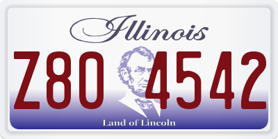 IL license plate Z804542