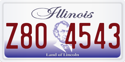 IL license plate Z804543