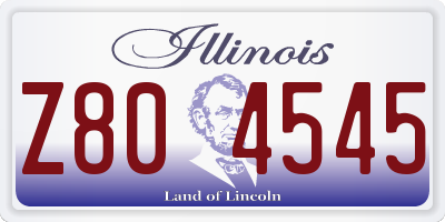 IL license plate Z804545