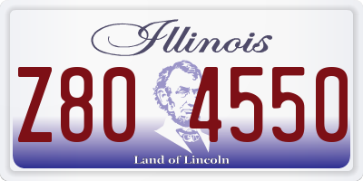 IL license plate Z804550