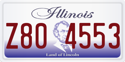 IL license plate Z804553