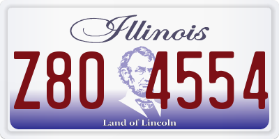 IL license plate Z804554