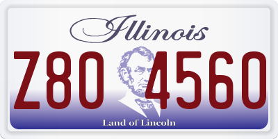 IL license plate Z804560