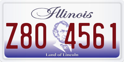 IL license plate Z804561