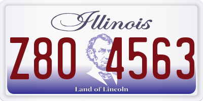 IL license plate Z804563