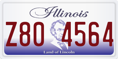 IL license plate Z804564