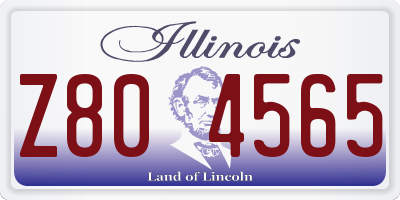 IL license plate Z804565