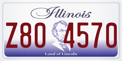 IL license plate Z804570