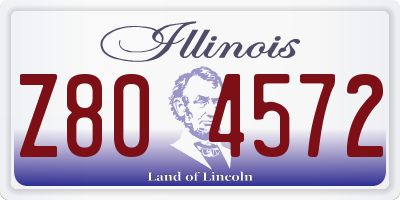 IL license plate Z804572