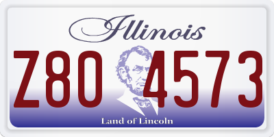 IL license plate Z804573