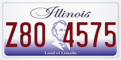 IL license plate Z804575