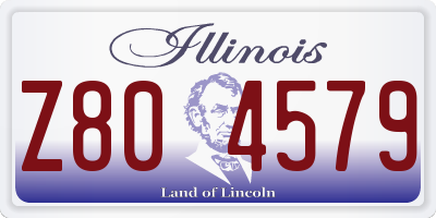 IL license plate Z804579
