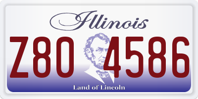 IL license plate Z804586