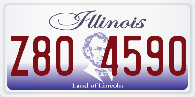 IL license plate Z804590
