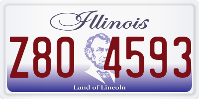 IL license plate Z804593