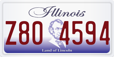 IL license plate Z804594