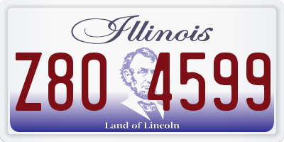 IL license plate Z804599