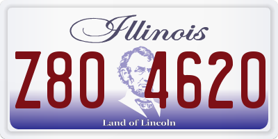 IL license plate Z804620