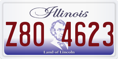 IL license plate Z804623
