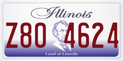 IL license plate Z804624
