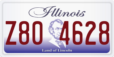 IL license plate Z804628