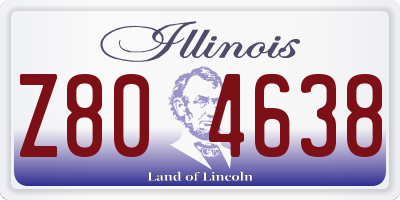 IL license plate Z804638