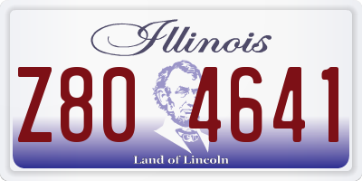 IL license plate Z804641