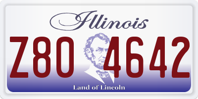 IL license plate Z804642
