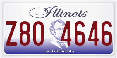 IL license plate Z804646