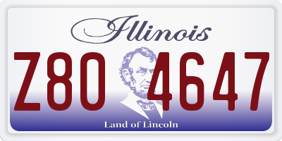 IL license plate Z804647