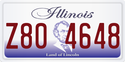 IL license plate Z804648