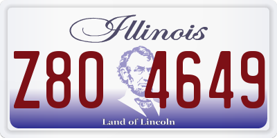IL license plate Z804649