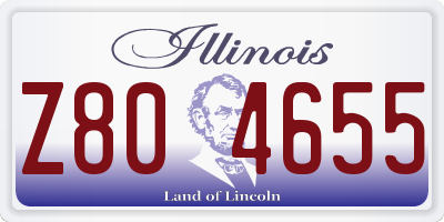 IL license plate Z804655