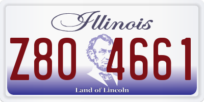 IL license plate Z804661
