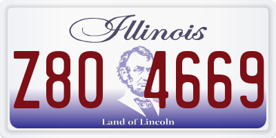 IL license plate Z804669