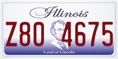 IL license plate Z804675