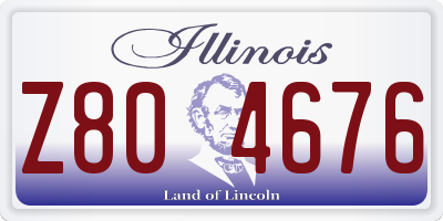 IL license plate Z804676