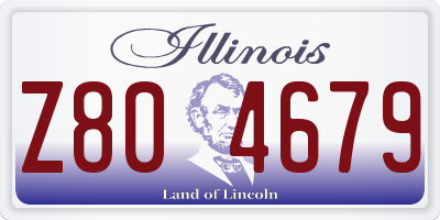 IL license plate Z804679