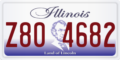 IL license plate Z804682