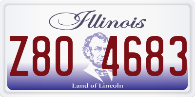 IL license plate Z804683