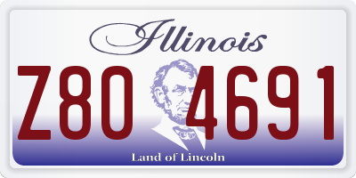 IL license plate Z804691