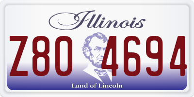 IL license plate Z804694