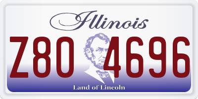 IL license plate Z804696