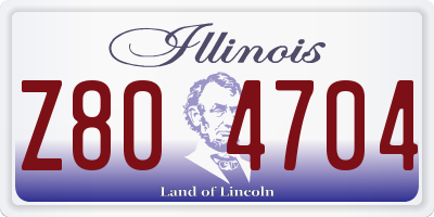 IL license plate Z804704