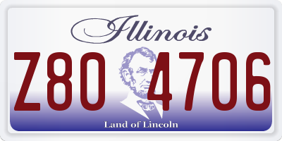 IL license plate Z804706