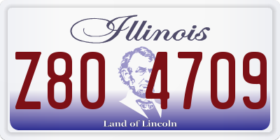 IL license plate Z804709