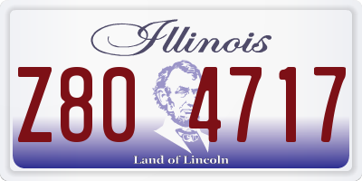 IL license plate Z804717