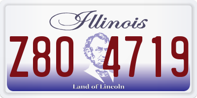 IL license plate Z804719