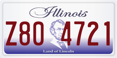 IL license plate Z804721