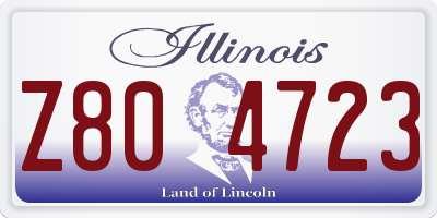 IL license plate Z804723